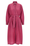 long mxmlord striped cotton poplin dress