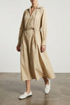 long mxmpedaggi dress in pure cotton poplin