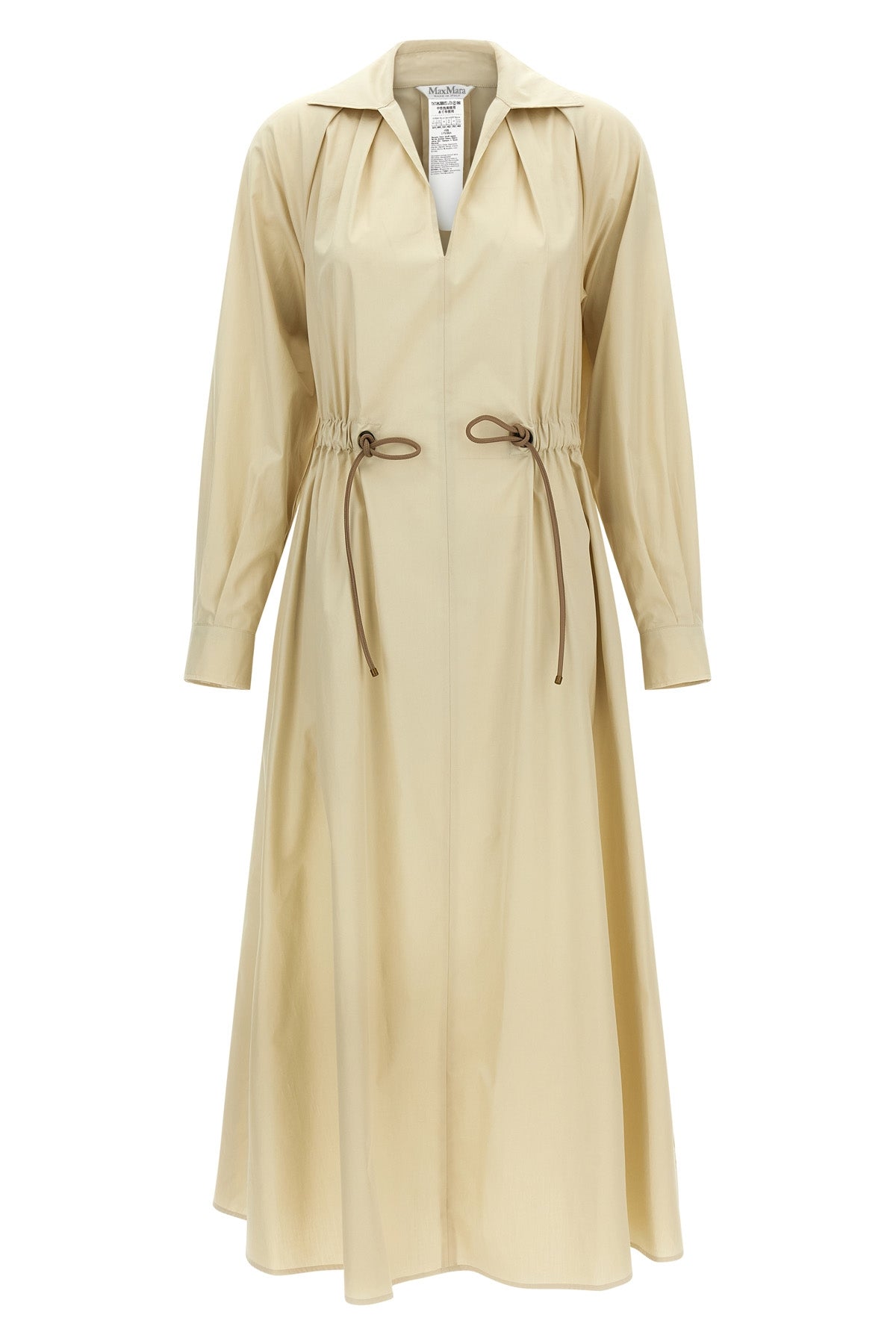 long mxmpedaggi dress in pure cotton poplin