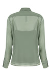 mxmgolfo semi-transparent pure silk crêpe de chine shirt