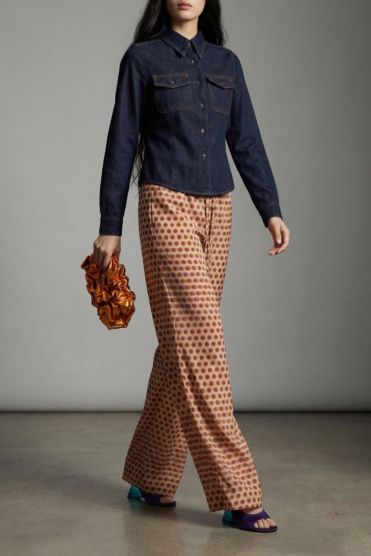 cellie den cotton denim shirt