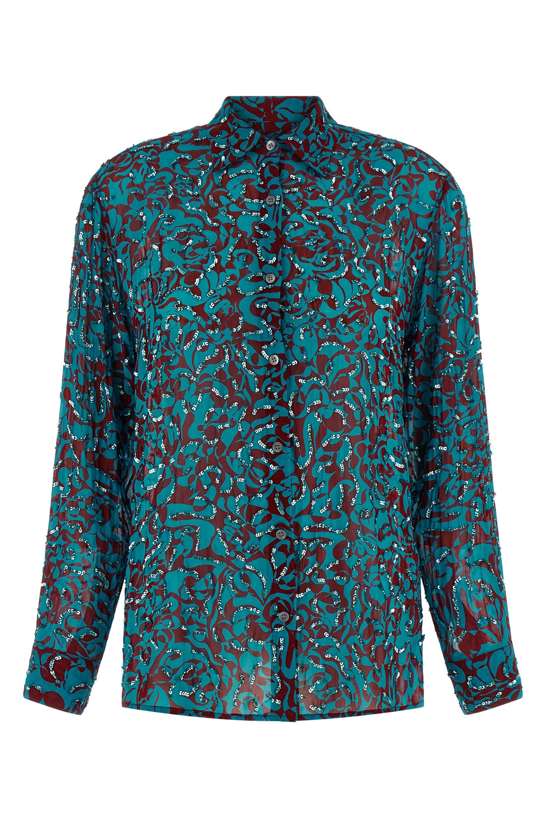 DRIES VAN NOTEN 36 clavelly shirt in light viscose