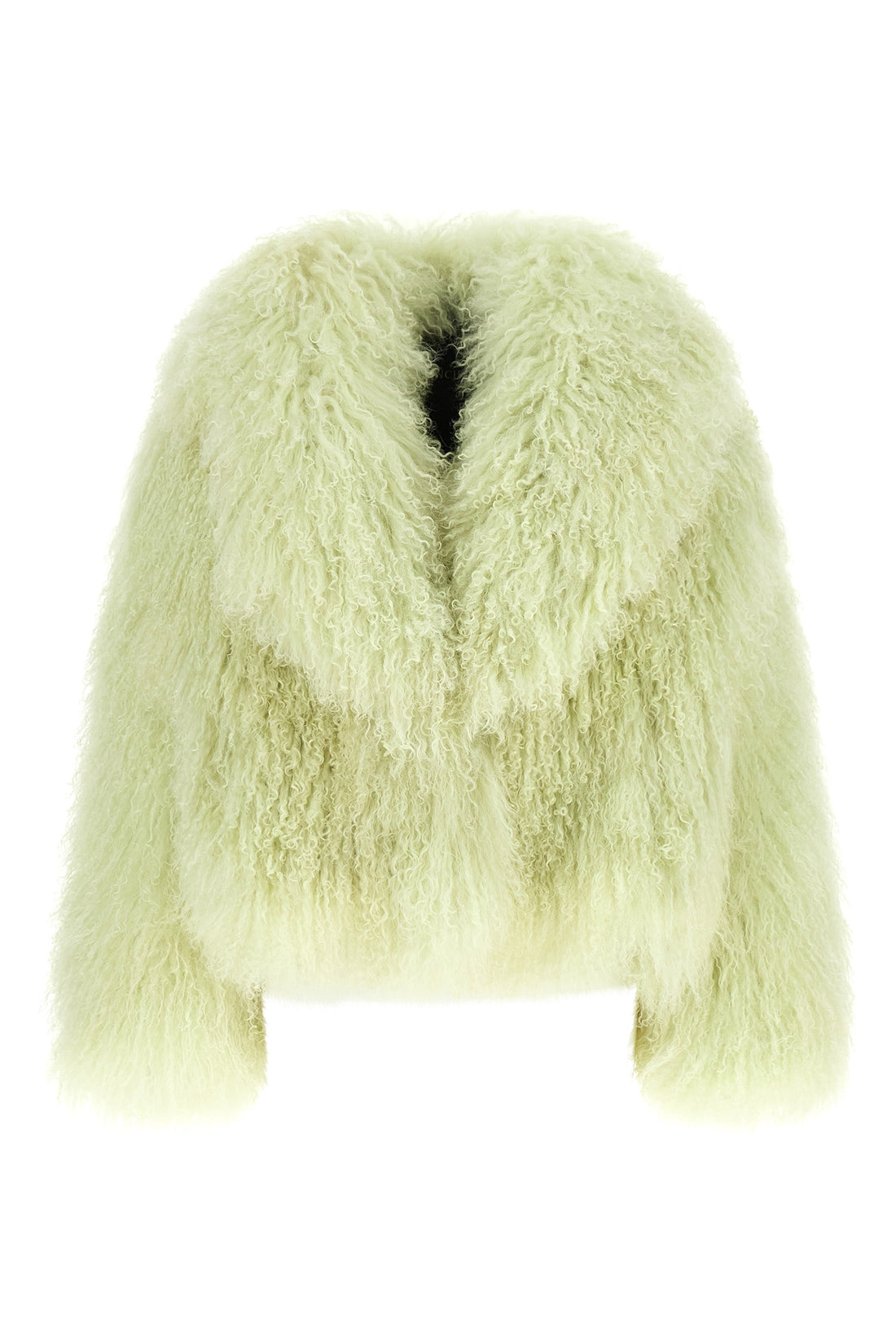 BLANCHA 42 the blancha mongolia shearling jacket features a voluminous silhouette defined