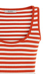 mxmghiro top in viscose blend technical yarn and ribbed striped patterned nylo