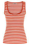 mxmghiro top in viscose blend technical yarn and ribbed striped patterned nylo
