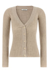 mxmgioiosa ribbed wool and cashmere yarn sweater