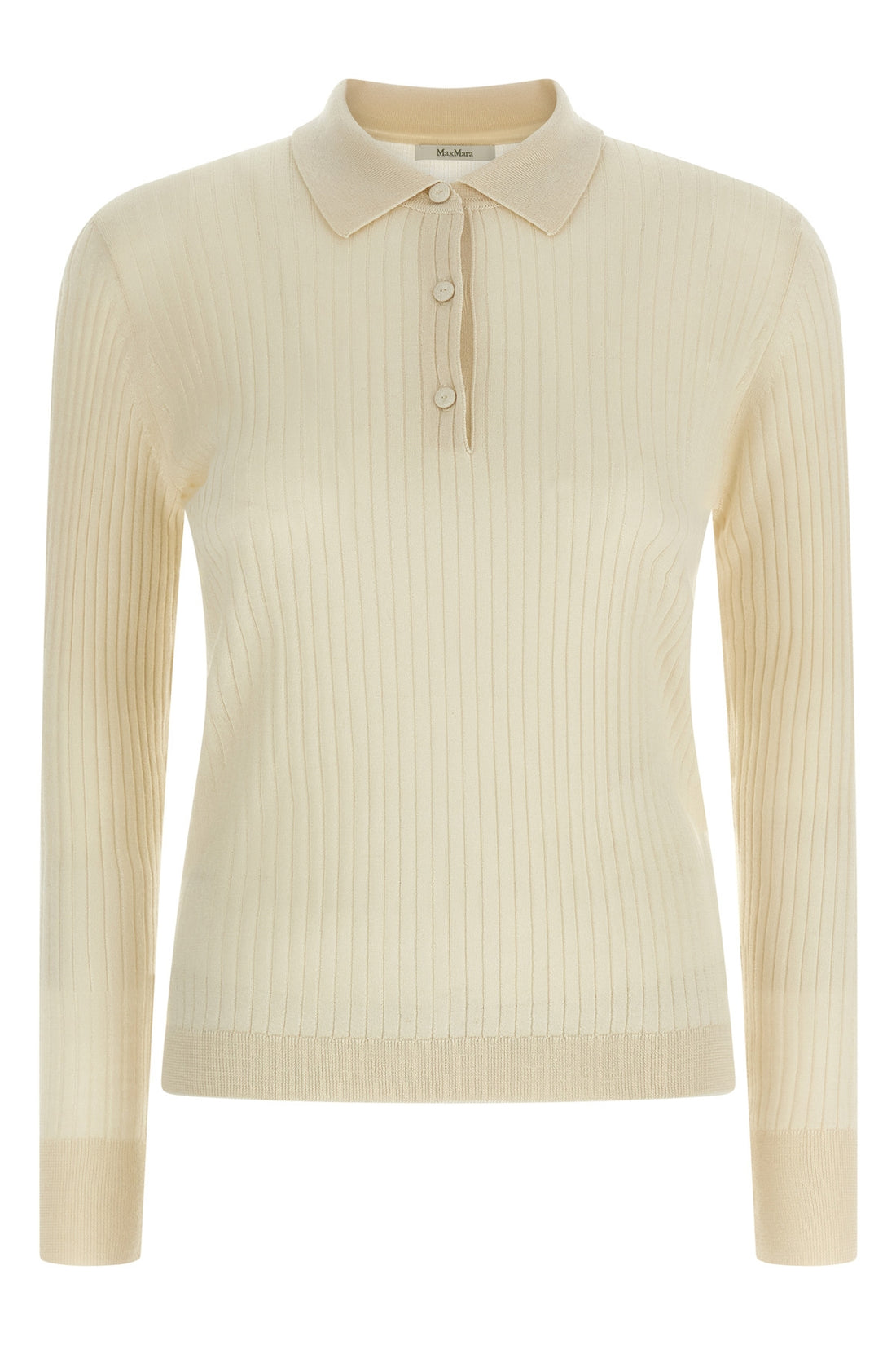 MAX MARA L mxpgitano polo shirt in stretch cashmere and silk blend yarn