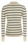 mxpgitano striped cashmere and stretch silk yarn polo shirt