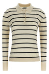 mxpgitano striped cashmere and stretch silk yarn polo shirt
