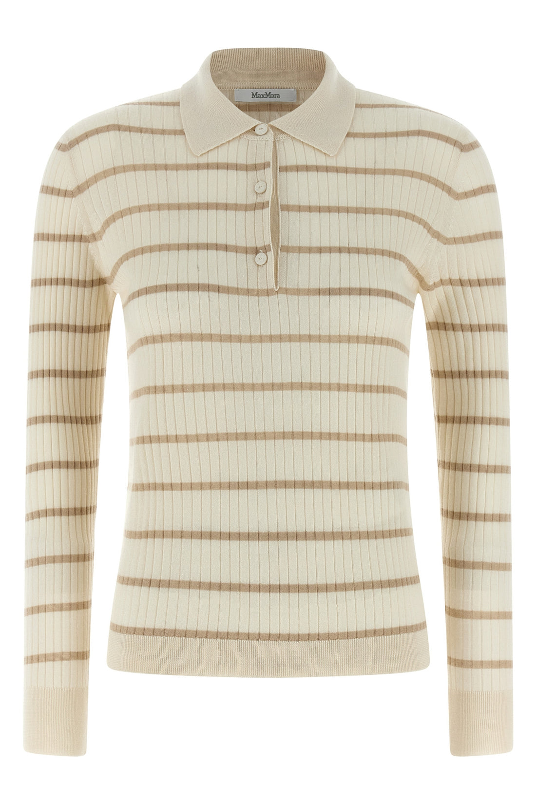 MAX MARA L mxpgitano polo shirt in stretch cashmere and silk blend yarn
