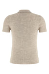 mxmalbero polo shirt in thin yarn of pure ribbed mélange wool