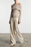 mxmfaretra sweater in light pure cashmere mélange yarn