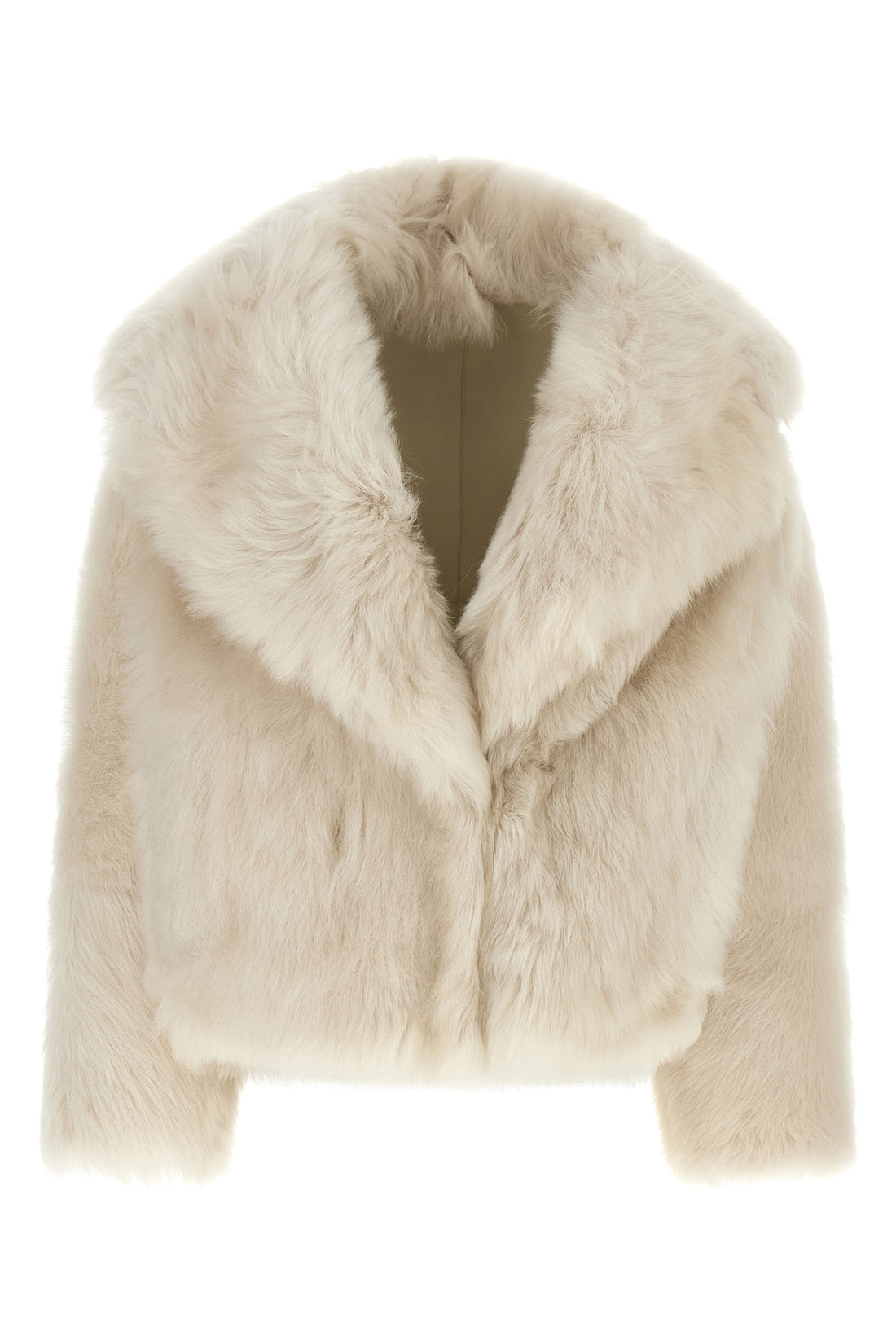 BLANCHA 38 blancha butter-colored toscana shearling jacket redefines the codes of winter