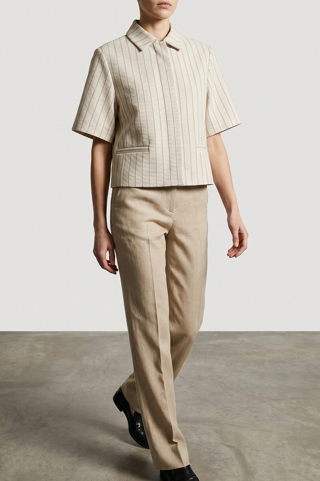 MAX MARA 38 mxmangio pinstripe cotton jersey jacket