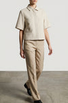 mxmangio pinstripe cotton jersey jacket