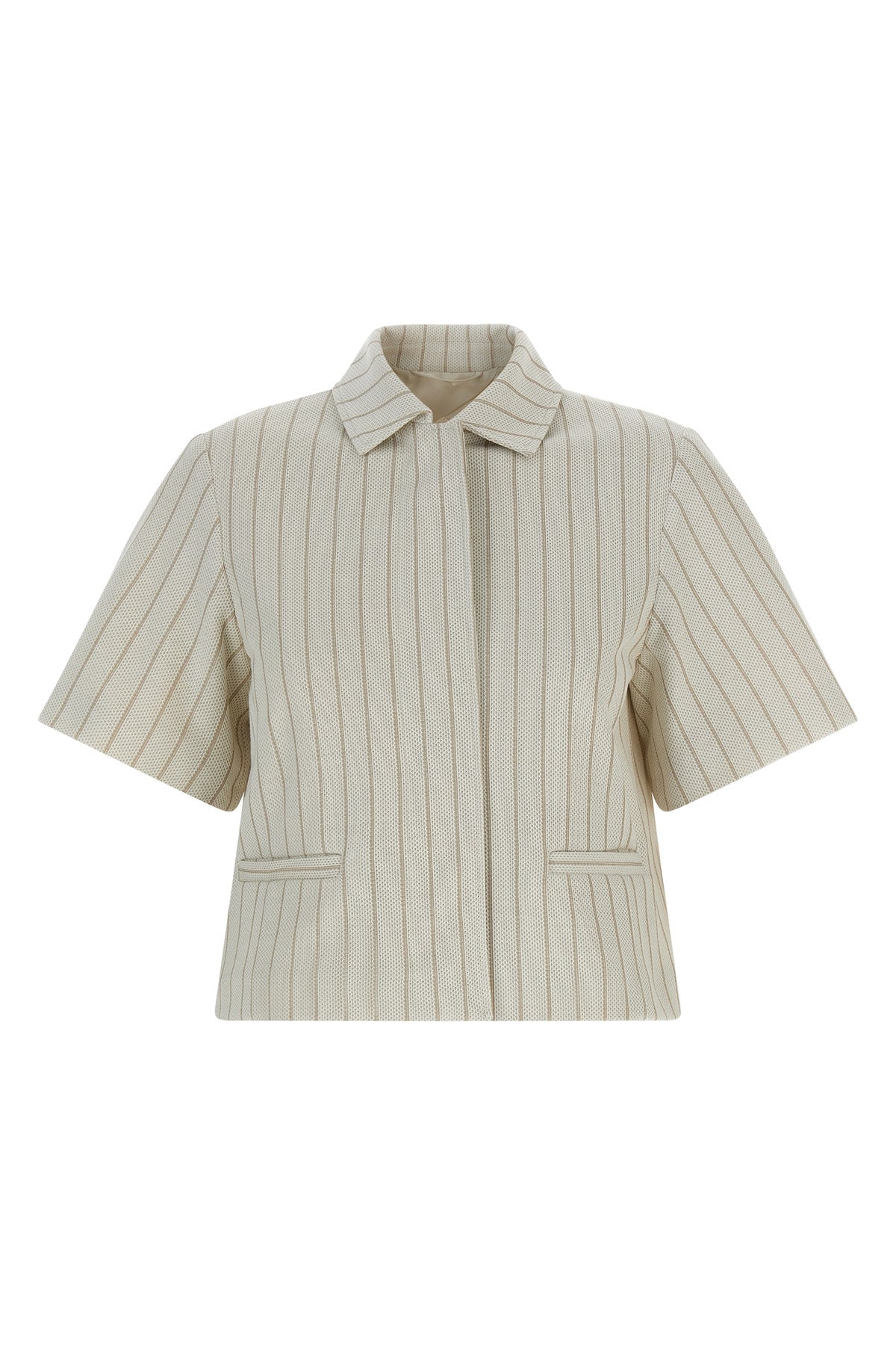 mxmangio pinstripe cotton jersey jacket