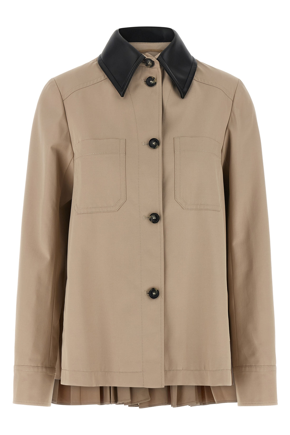 SPORTMAX 38 spxsuperbo waterproof technical cotton gabardine overshirt