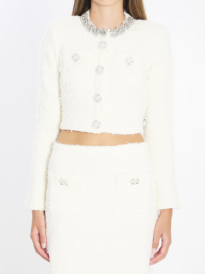 SELF PORTRAIT M bouclé knit cardigan