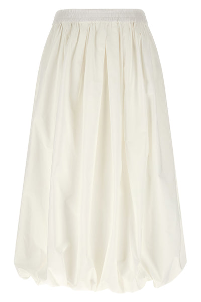 wkinuvole midi skirt in double-layer cotton poplin