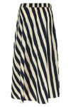 long striped wkduomo skirt in pure cotton poplin