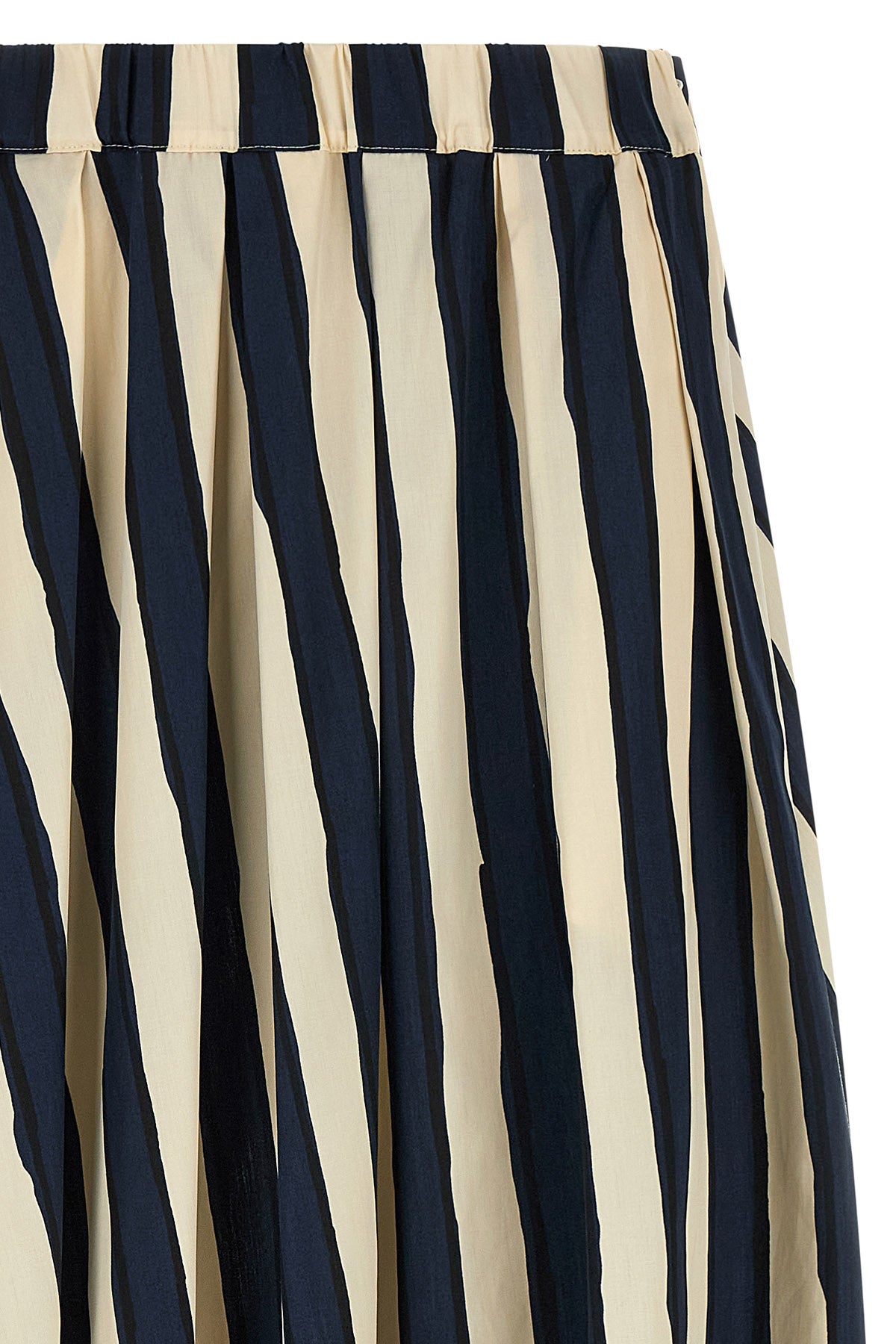 long striped wkduomo skirt in pure cotton poplin