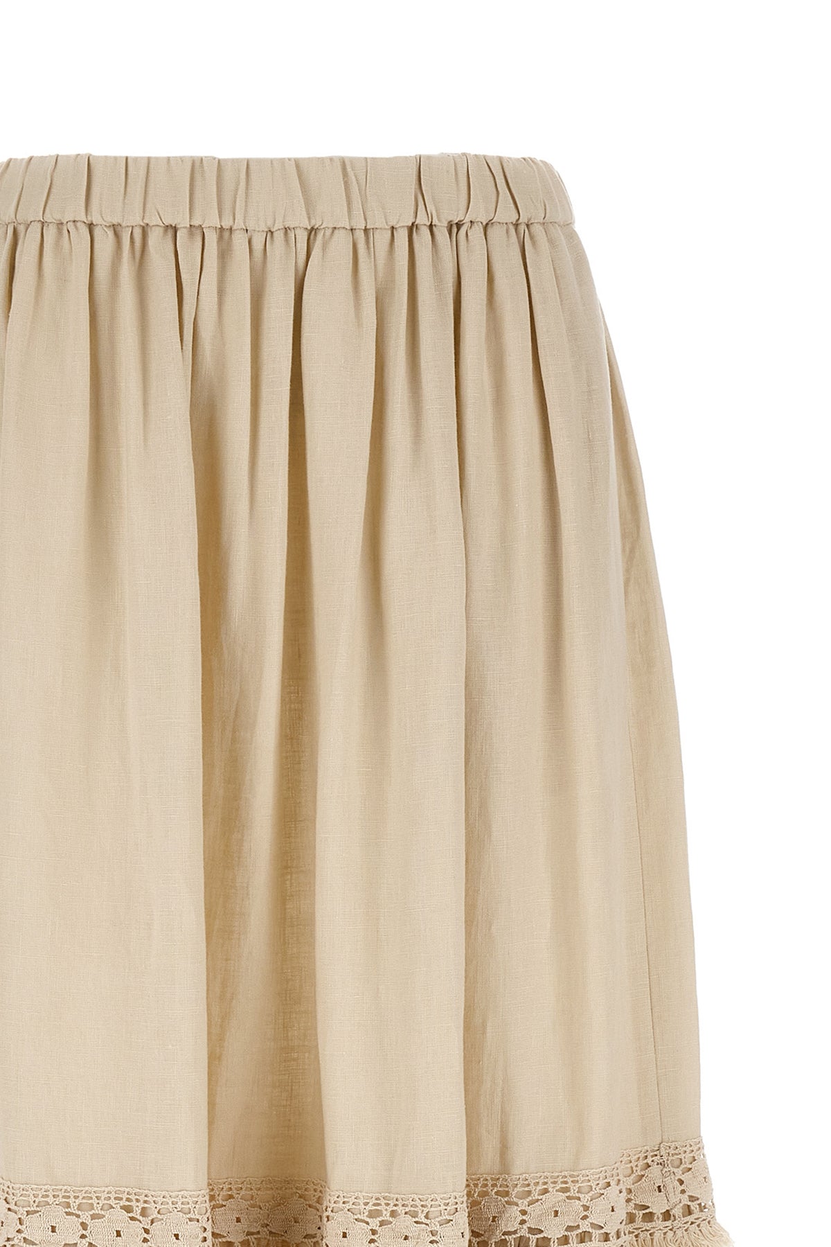 wkipallore long linen skirt