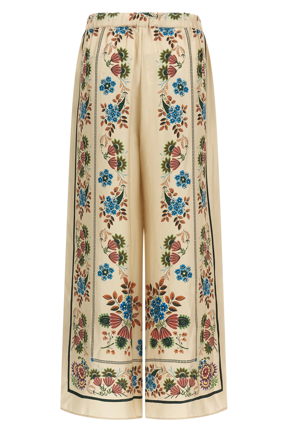 WEEKEND MAX MARA 46 wkdsnack pants in pure patterned silk twill