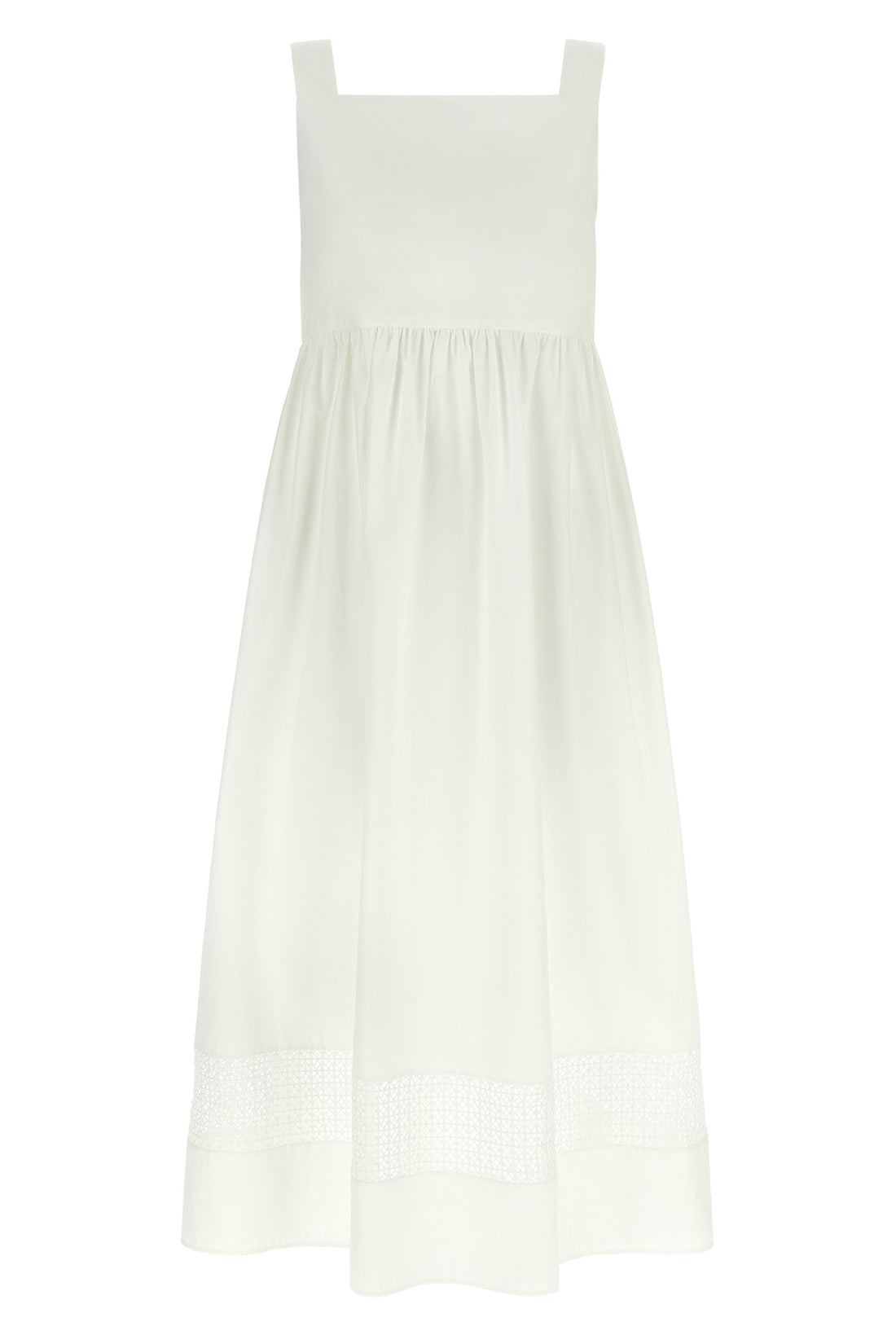 WEEKEND MAX MARA 38 wkdgola long dress in pure cotton poplin