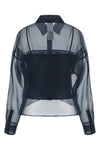 wkdcolomba semi-transparent pure silk organza shirt