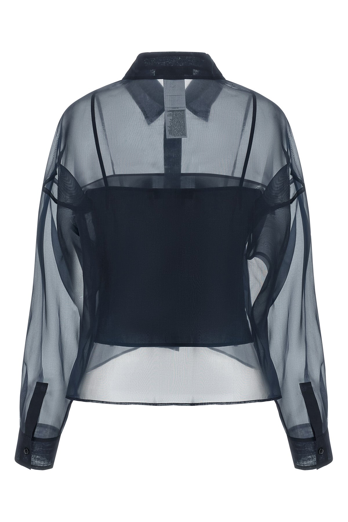 wkdcolomba semi-transparent pure silk organza shirt