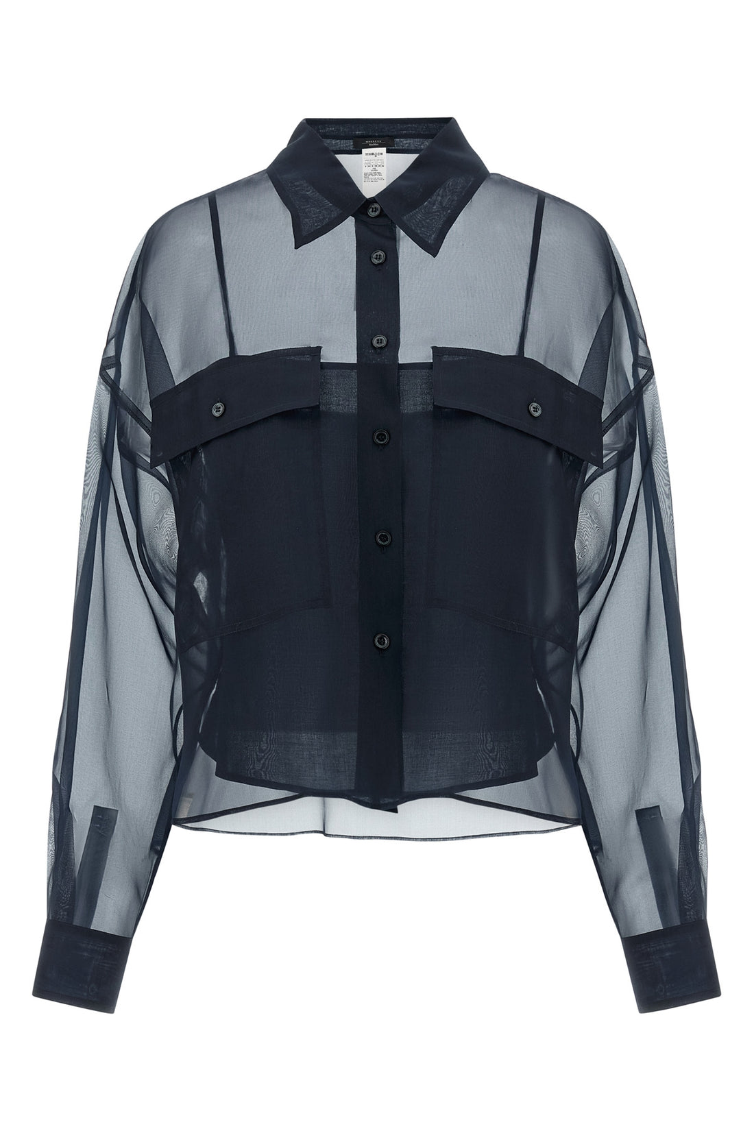 WEEKEND MAX MARA 40 wkdcolomba semi-transparent pure silk organza shirt