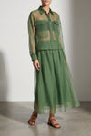 wkdcolomba semi-transparent pure silk organza shirt
