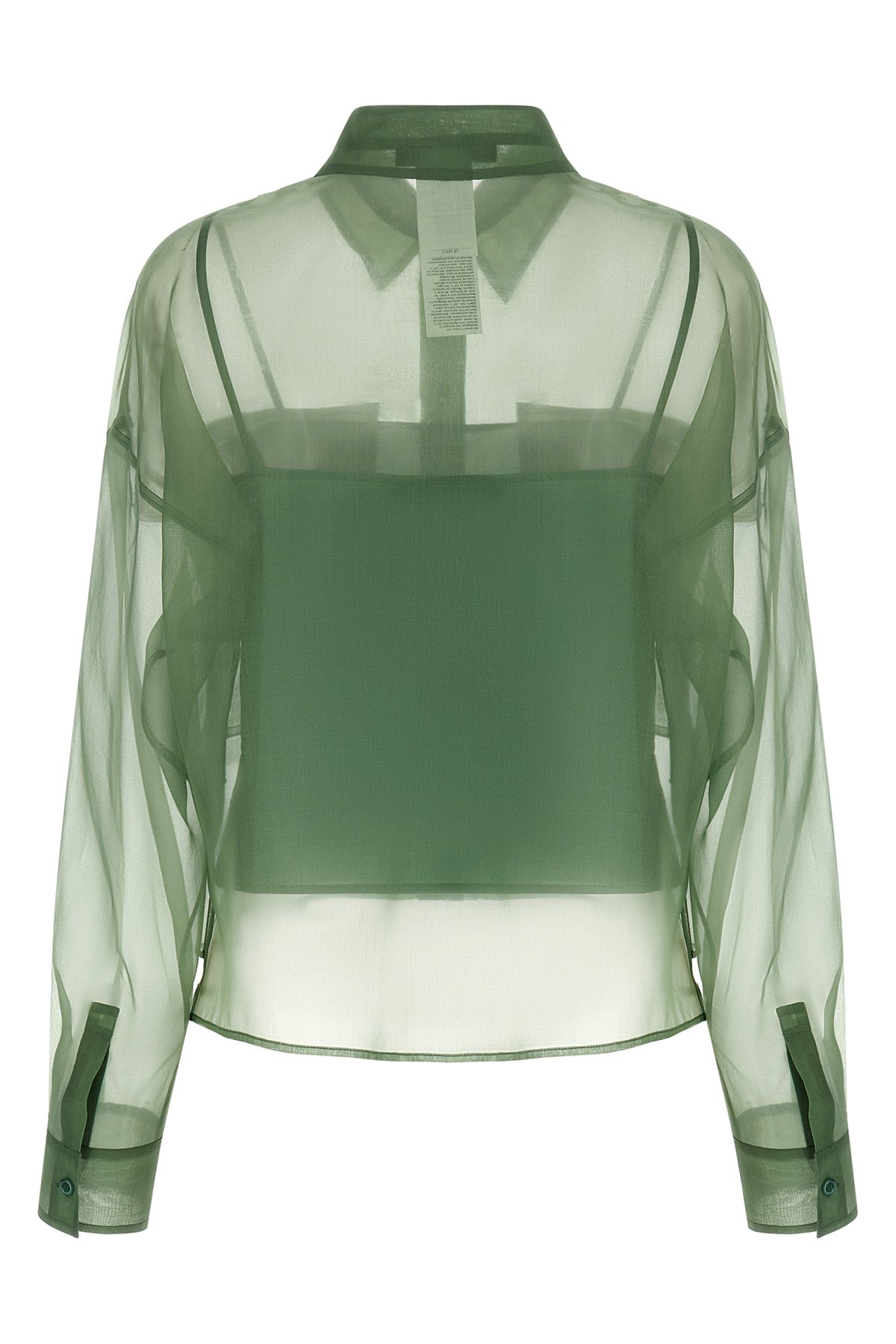 wkdcolomba semi-transparent pure silk organza shirt