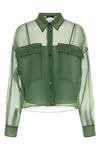 wkdcolomba semi-transparent pure silk organza shirt