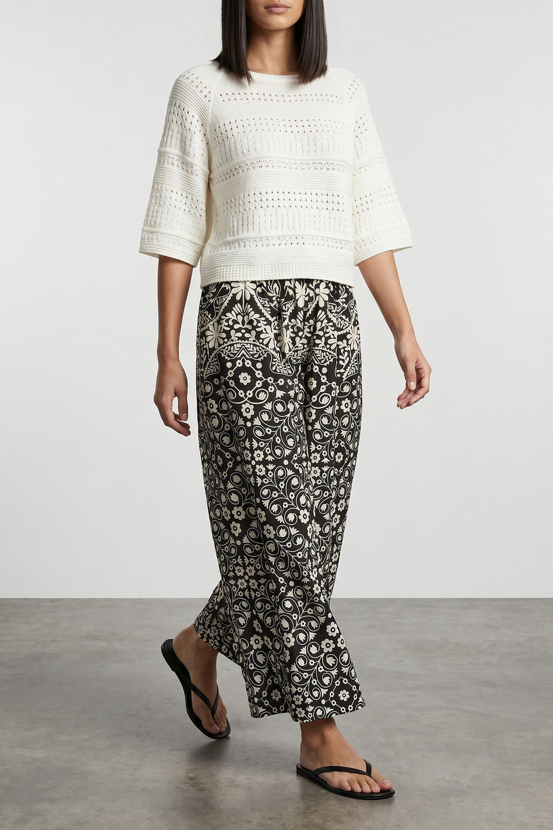 WEEKEND MAX MARA L wkiorche cotton perforated knitted sweater