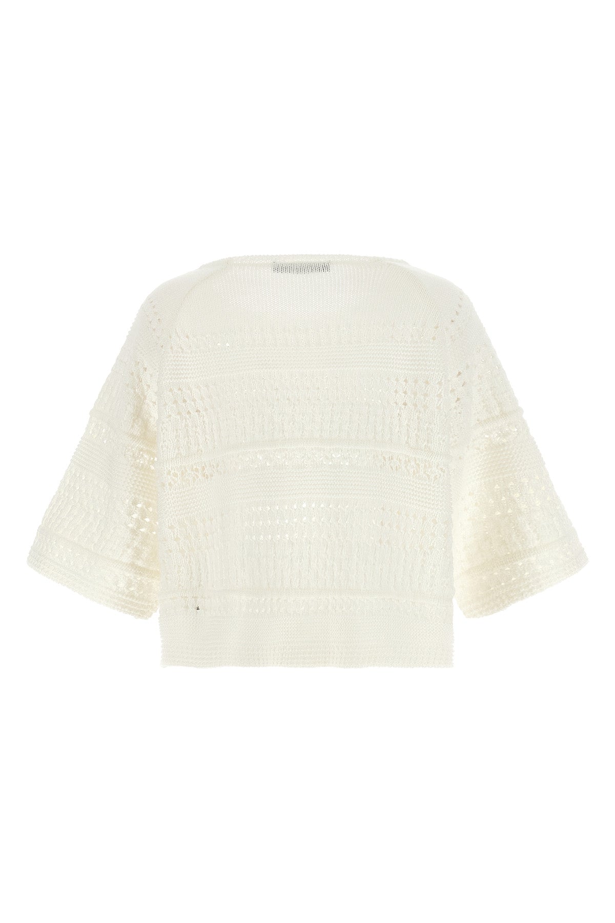 wkiorche cotton perforated knitted sweater