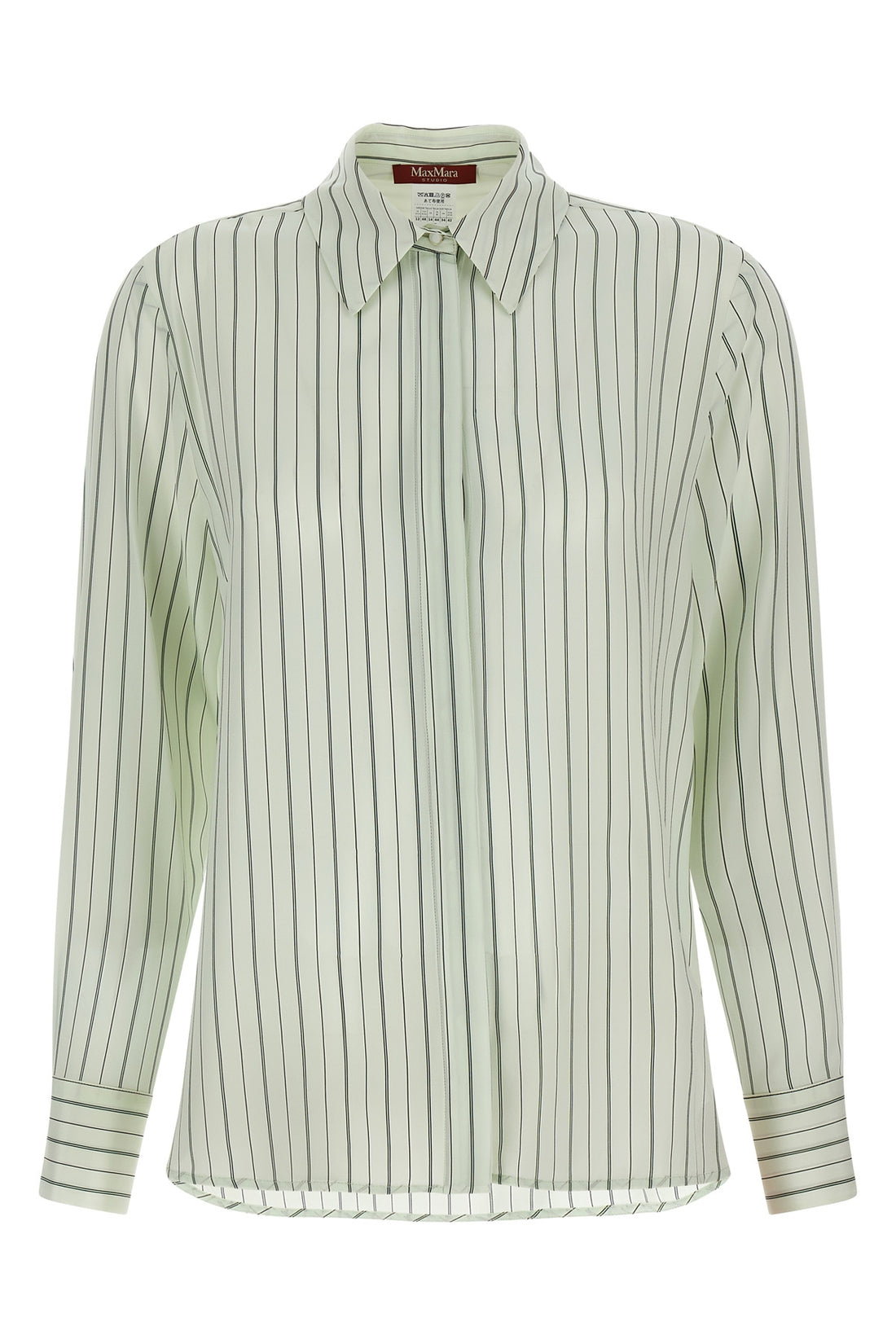 MAX MARA STUDIO 40 mstflirt crepe de chine silk shirt