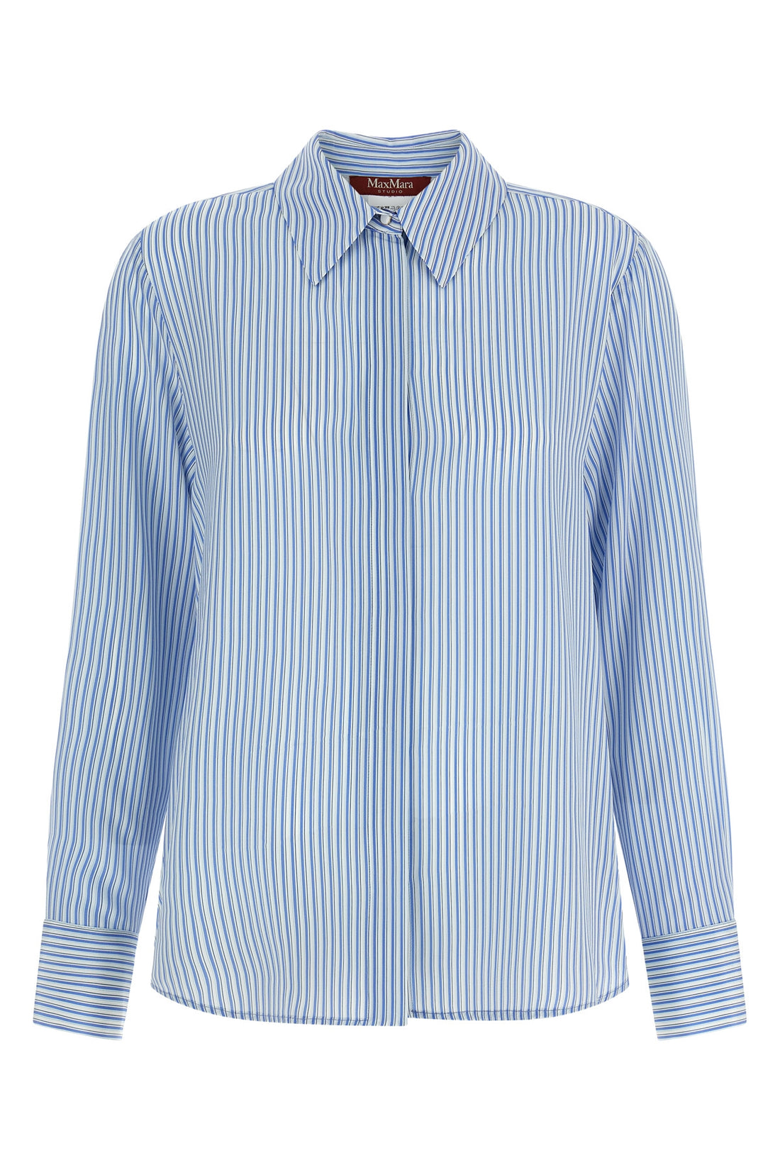 MAX MARA STUDIO 46 mstflirt crepe de chine silk shirt
