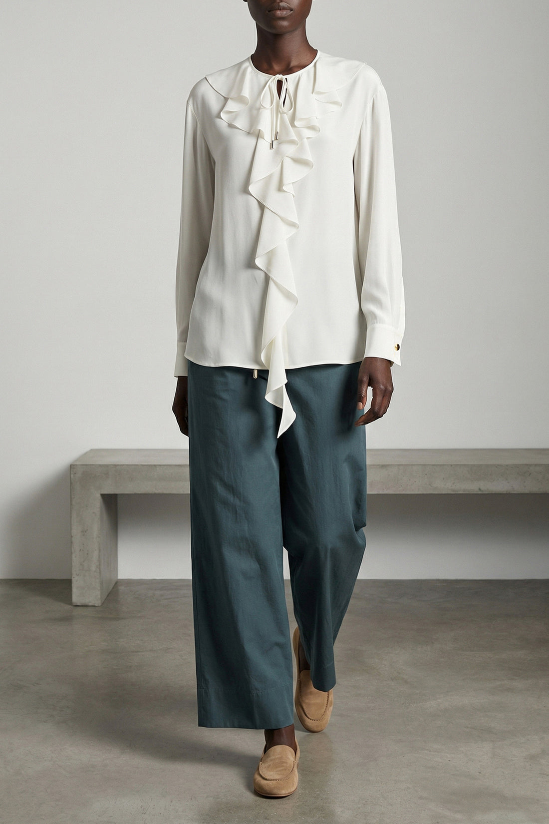 MAX MARA STUDIO 38 mstepica pure silk crêpe de chine blouse