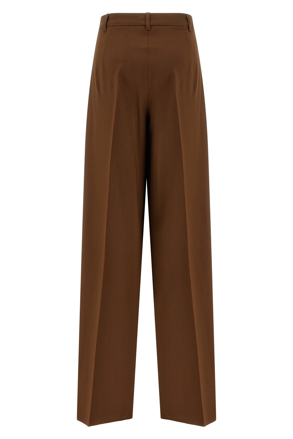 fluid mstbacio trousers in pure natural stretch wool canvas finished