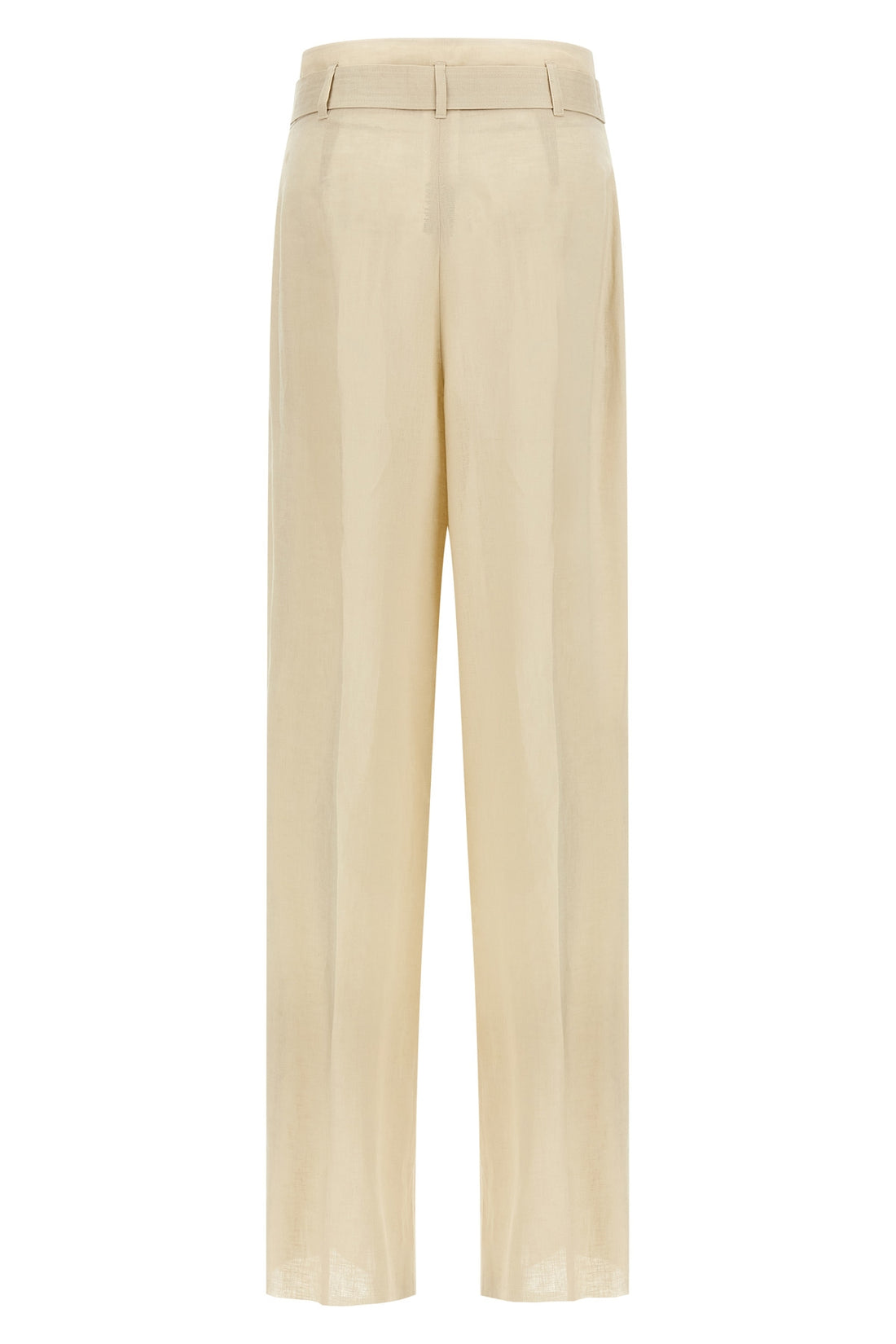 MAX MARA STUDIO 40 mstmateria trousers in pure washed pure linen light canvas