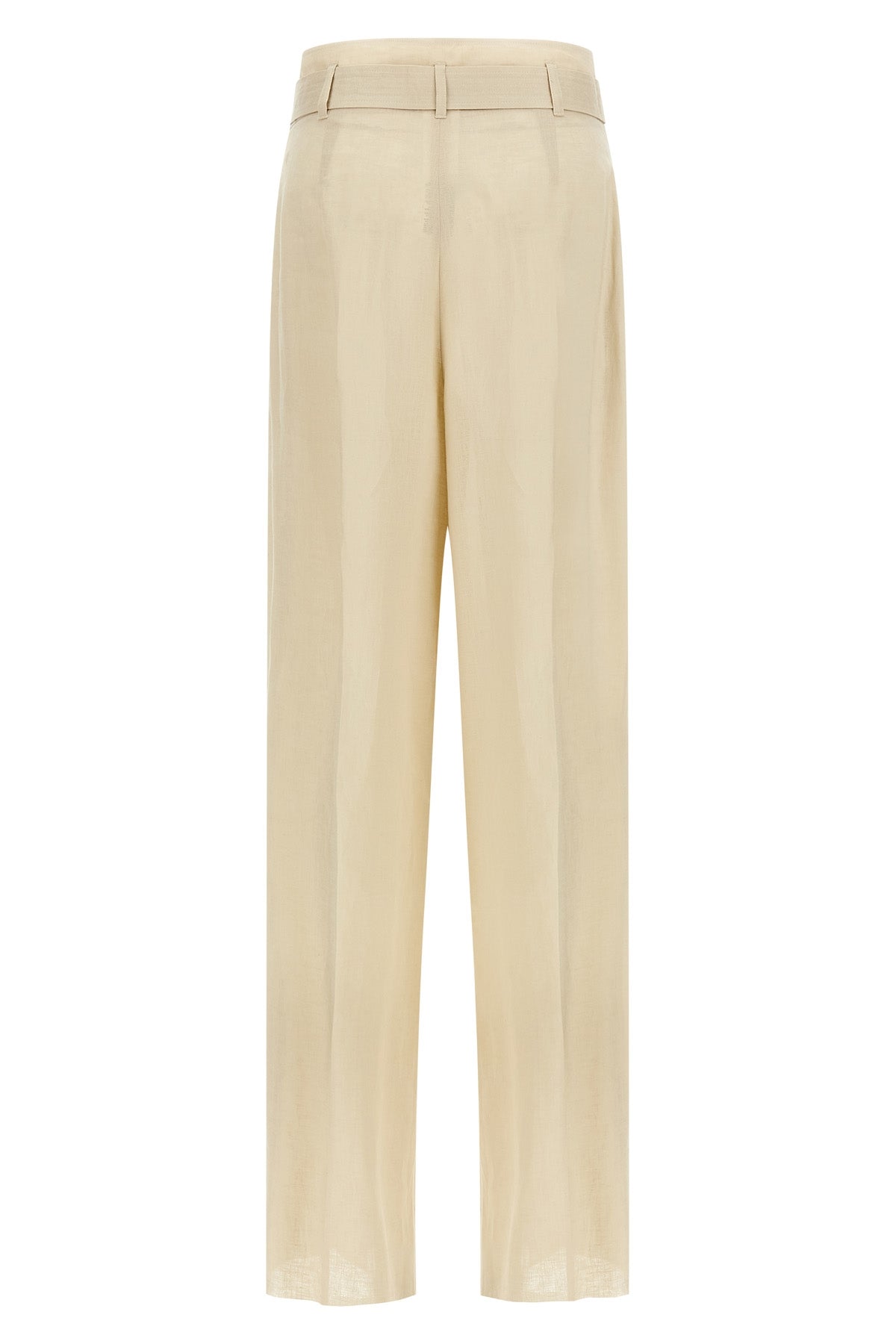 mstmateria trousers in pure washed pure linen light canvas