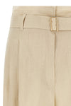 mstmateria trousers in pure washed pure linen light canvas