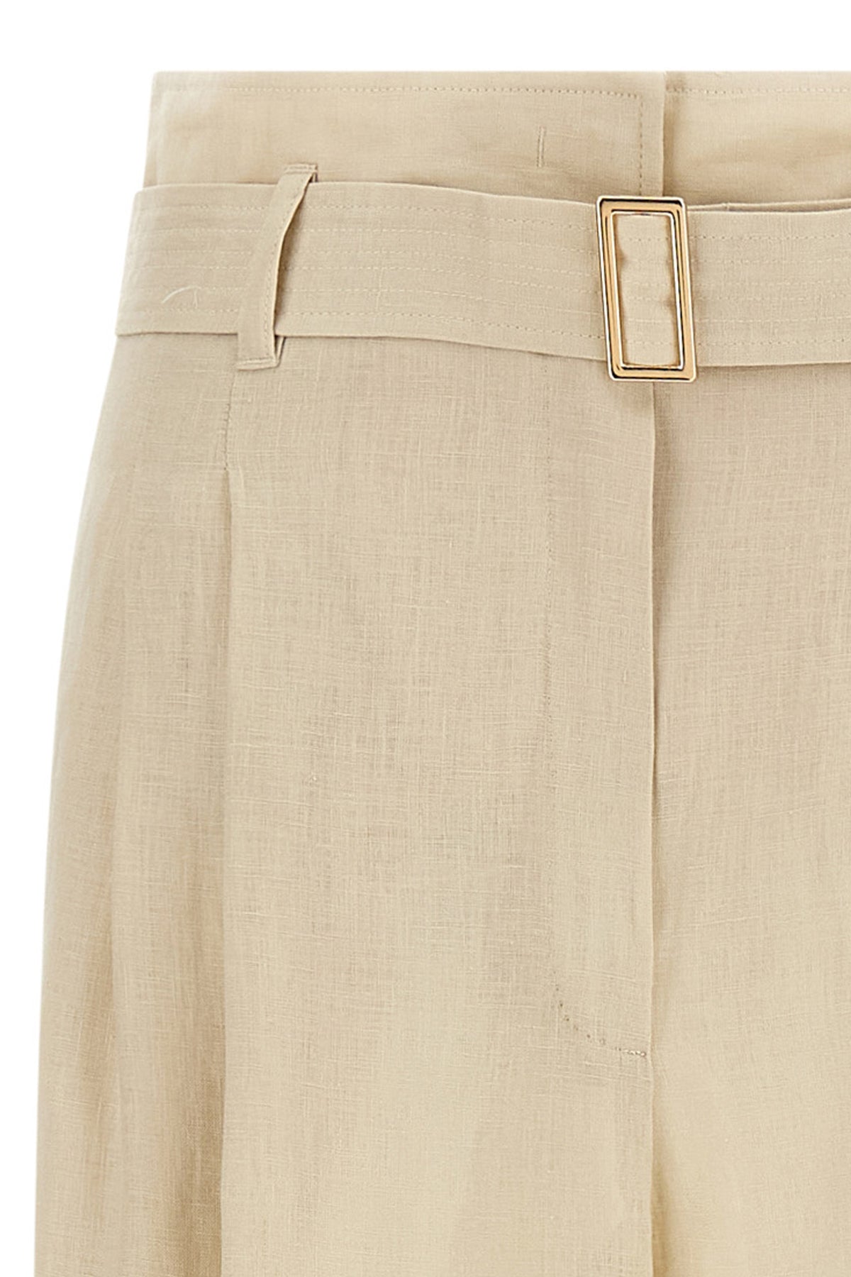 mstmateria trousers in pure washed pure linen light canvas