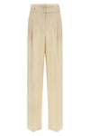 mstmateria trousers in pure washed pure linen light canvas