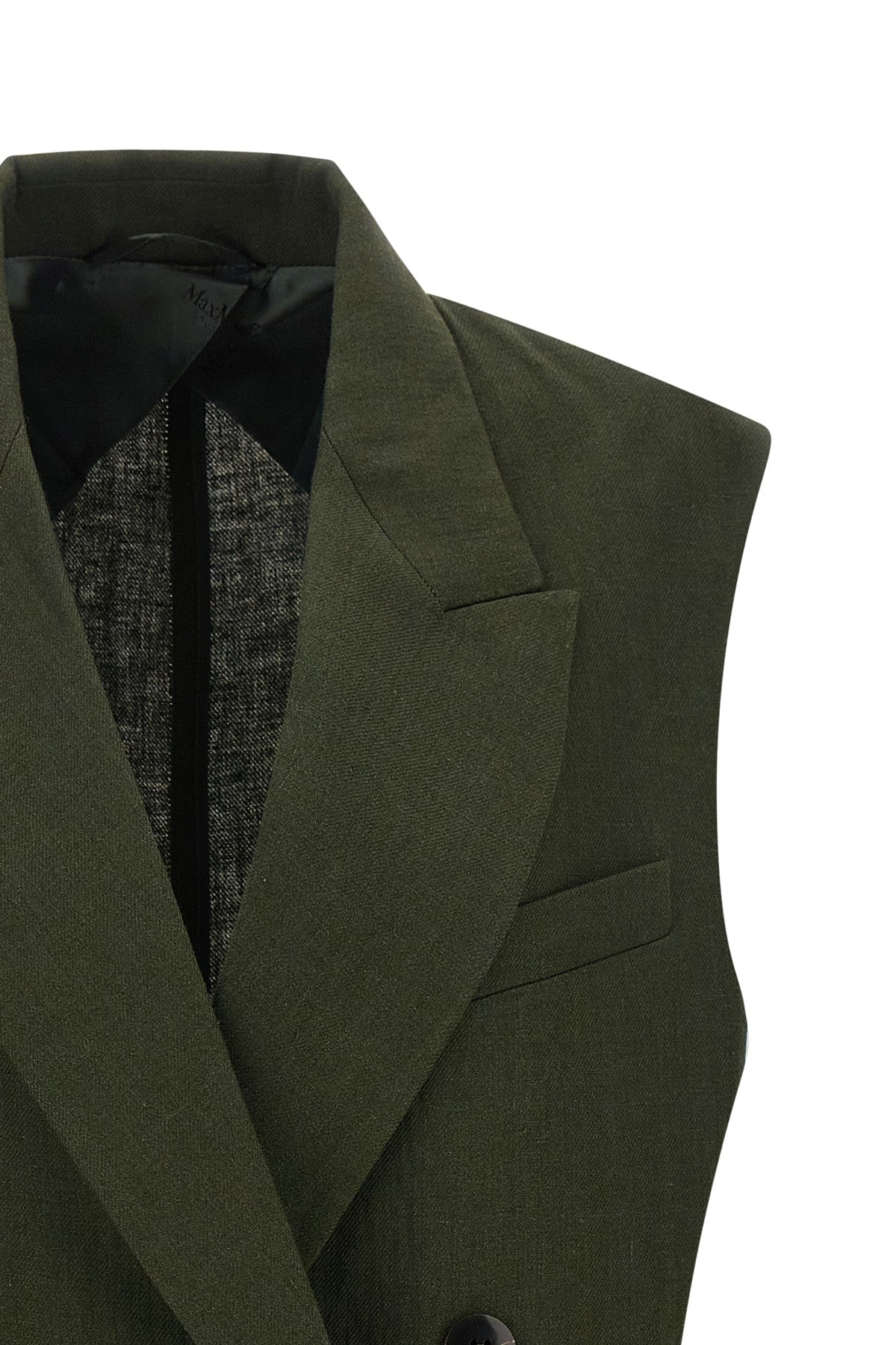 mstaia waistcoat in pure linen délavé batavia