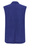mstaia waistcoat in pure linen délavé batavia