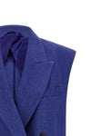 mstaia waistcoat in pure linen délavé batavia