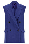 mstaia waistcoat in pure linen délavé batavia