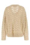 mstfelino sweater in pure cotton yarn worked on chevron stitch perforated